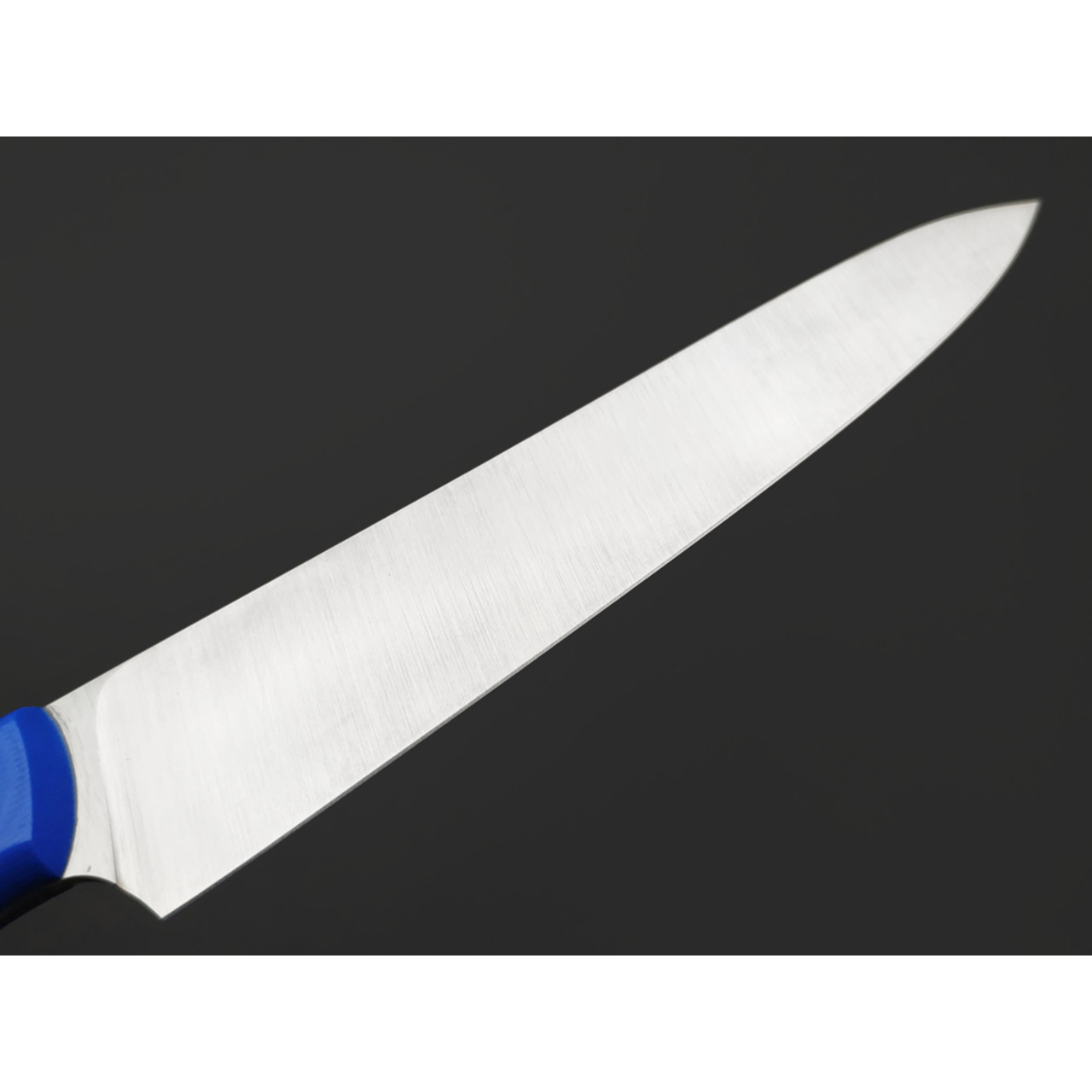 Кметь нож кухонный универсальный КМ-0110 сталь Elmax satin, рукоять G10 blue