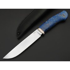Кметь нож КМ-072 Консул сталь Vanadis 8 хром, рукоять стаб. Кап клёна, мельхиор