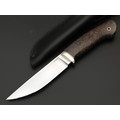 Кметь нож КМ-075 Клык сталь M390 bead blast, рукоять стаб. Карельская берёза, мельхиор Кметь нож КМ-075 Клык сталь M390 bead blast, рукоять стаб. Карельская берёза, мельхиор