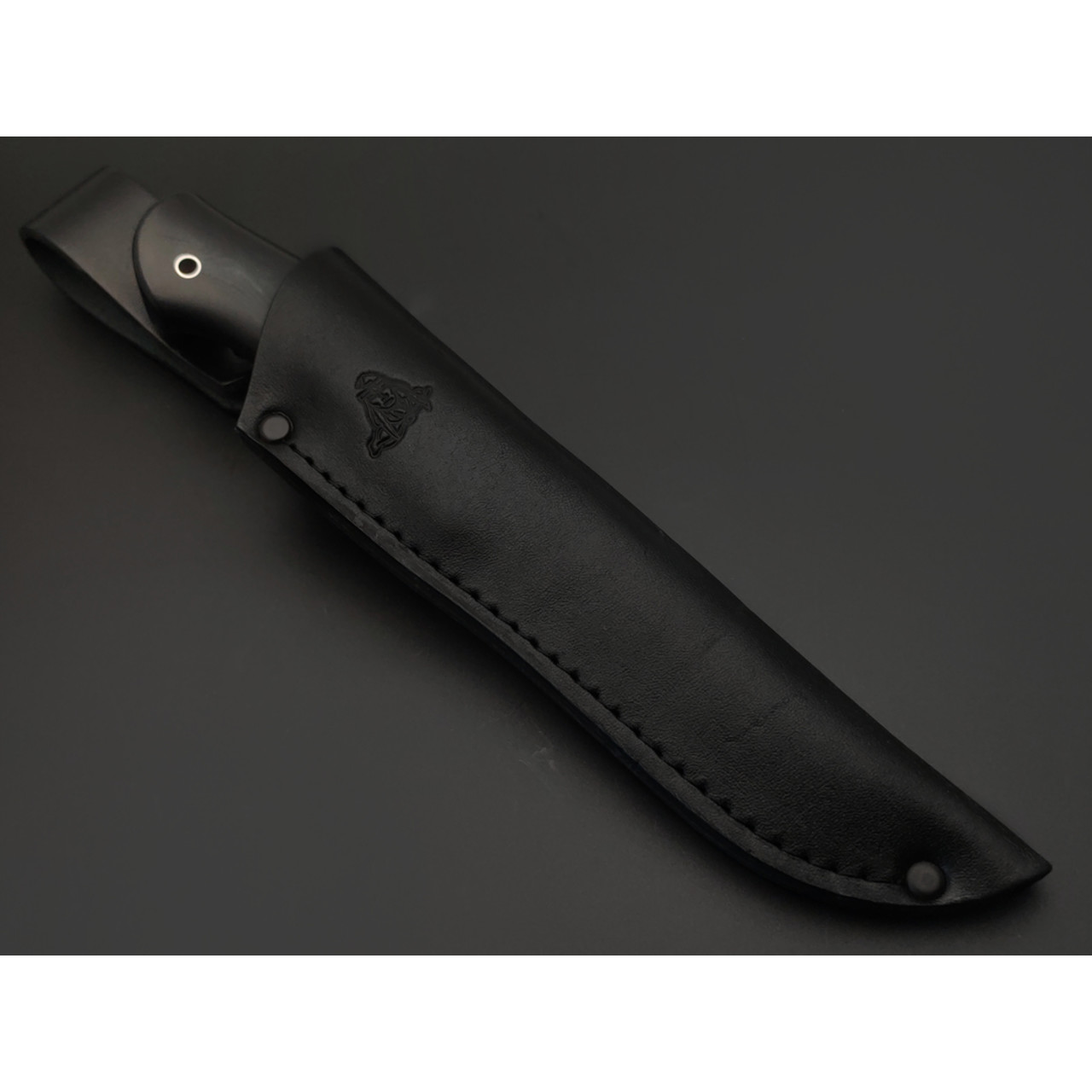 Кметь нож КМ-063 Клык сталь QPM 53 хром, рукоять G10 black, мельхиор