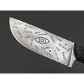 Волчий Век нож Шихан Custom "I See You" сталь N690 WA худ. травление, рукоять G10 black, пины карбон.