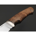 Кметь нож КМ-068 Кроха сталь S390 хром, рукоять Кап клёна, мельхиор Кметь нож КМ-068 Кроха сталь S390 хром, рукоять Кап клёна, мельхиор