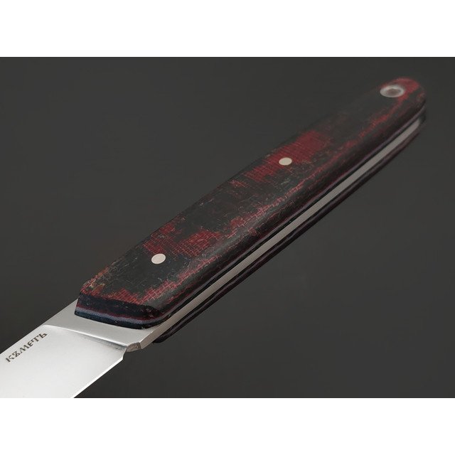 Кметь нож КМ-082 Шило ЦМ сталь M390 bead blast, рукоять Micarta bordo & black