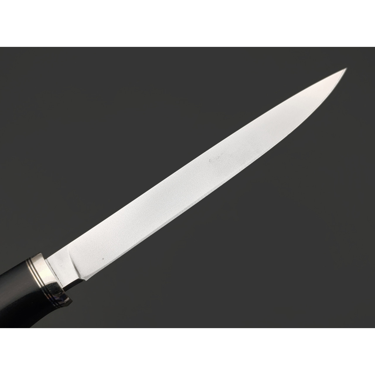 Кметь нож КМ-088 Шило сталь M398 bead blast, рукоять G10 black, мельхиор