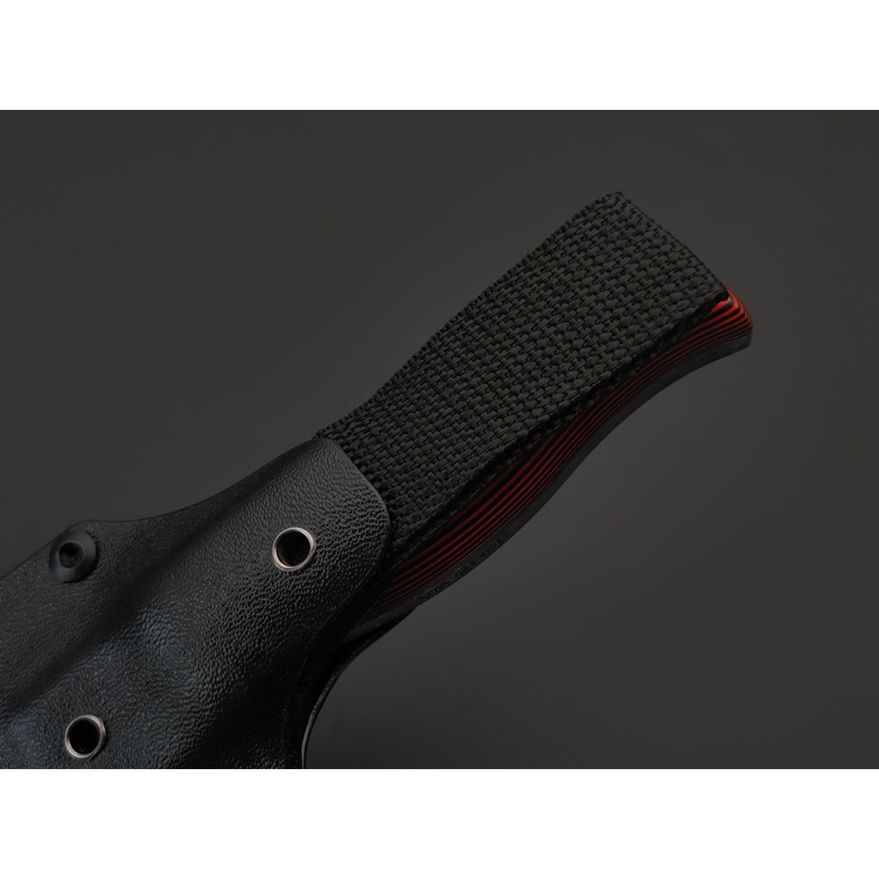Волчий Век нож Пацанская Финка Custom сталь 95Х18 WA худ. травление, рукоять G10 black & red, латунь