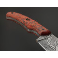 Волчий Век нож Шихан Custom "Oni" сталь 95Х18 WA худ. травление, рукоять G10 black & red, пины карбон Волчий Век нож Шихан Custom "Oni" сталь 95Х18 WA худ. травление, рукоять G10 black & red, пины карбон