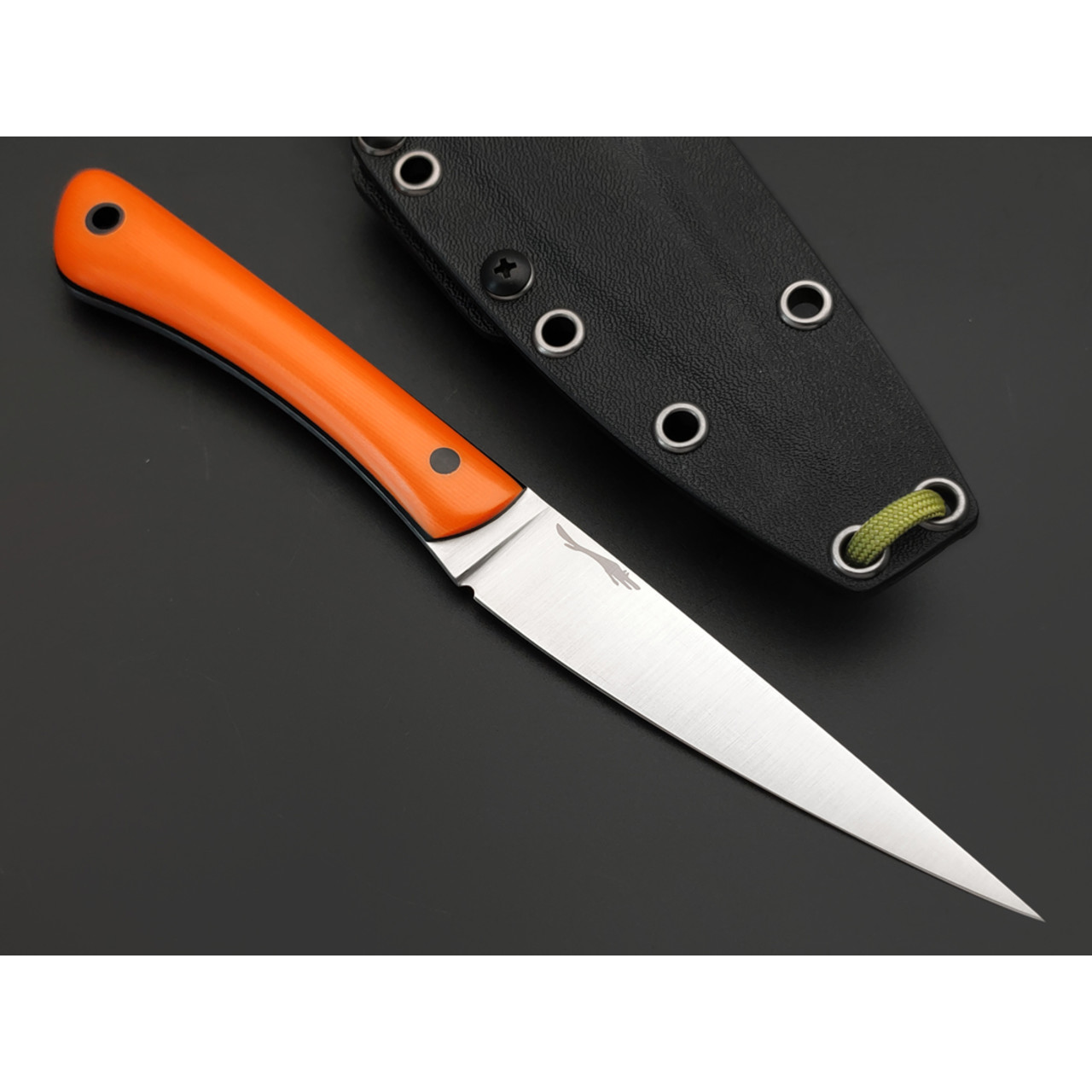 Волчий Век нож Сечень сталь N690 WA satin, рукоять G10 orange & black, пины карбон