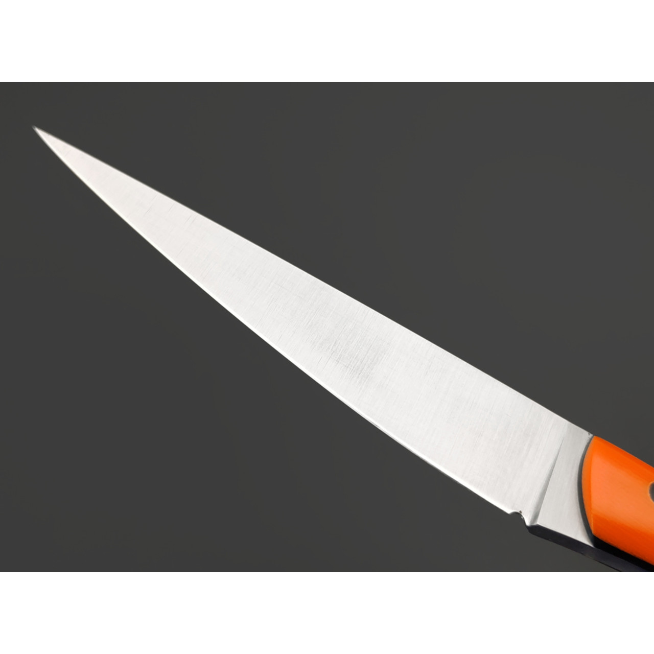 Волчий Век нож Сечень сталь N690 WA satin, рукоять G10 orange & black, пины карбон