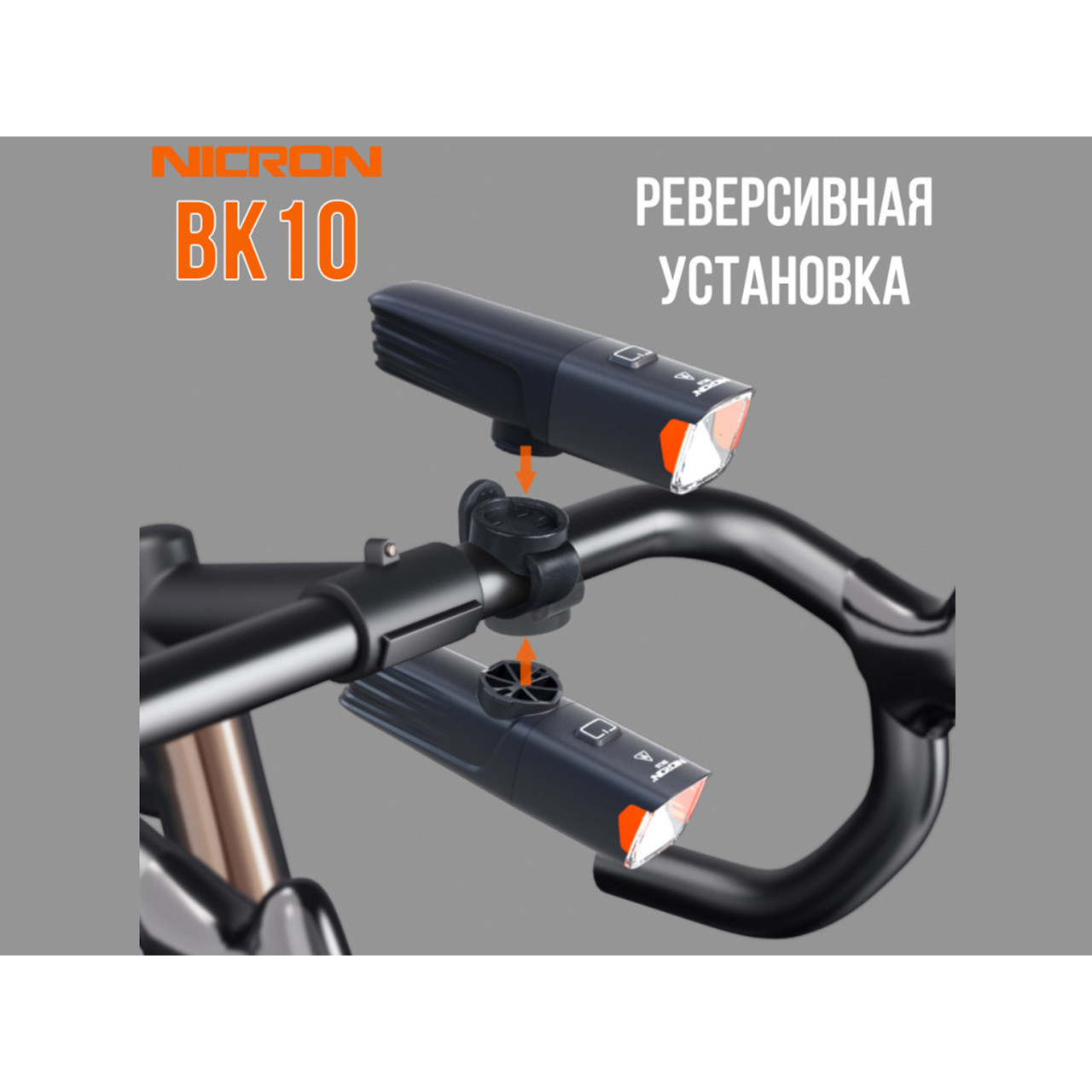 NICRON светодиодный велосипедный фонарь BK10 720LM IPX4