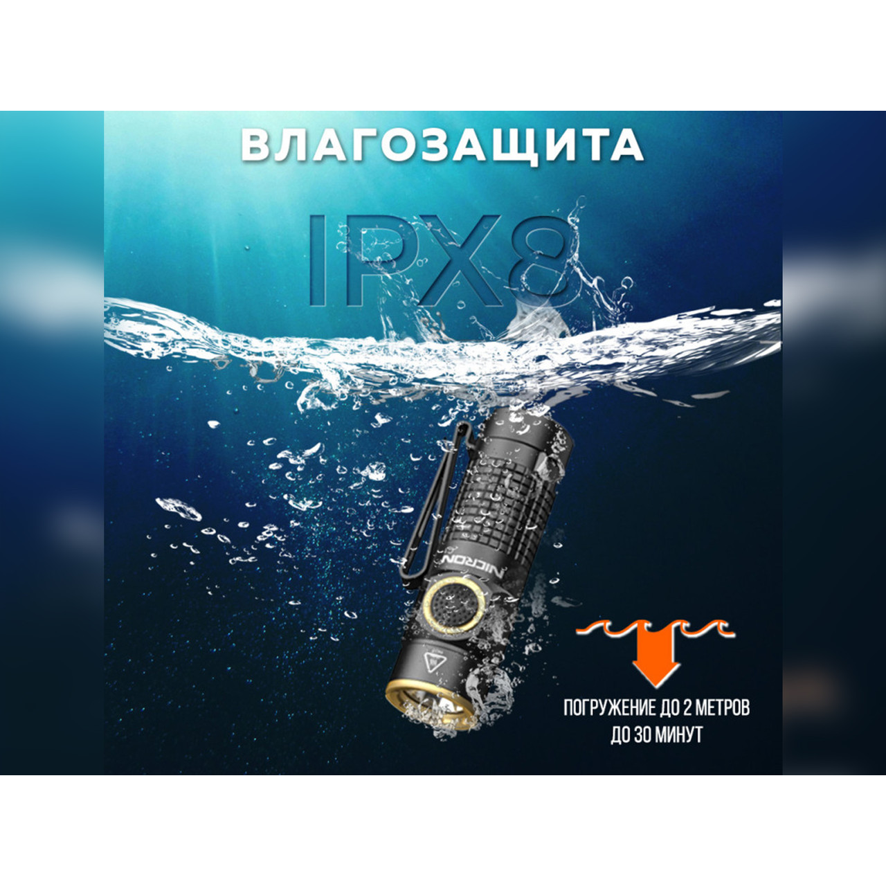 NICRON светодиодный тактический фонарик C1 Green 1200LM IPX8