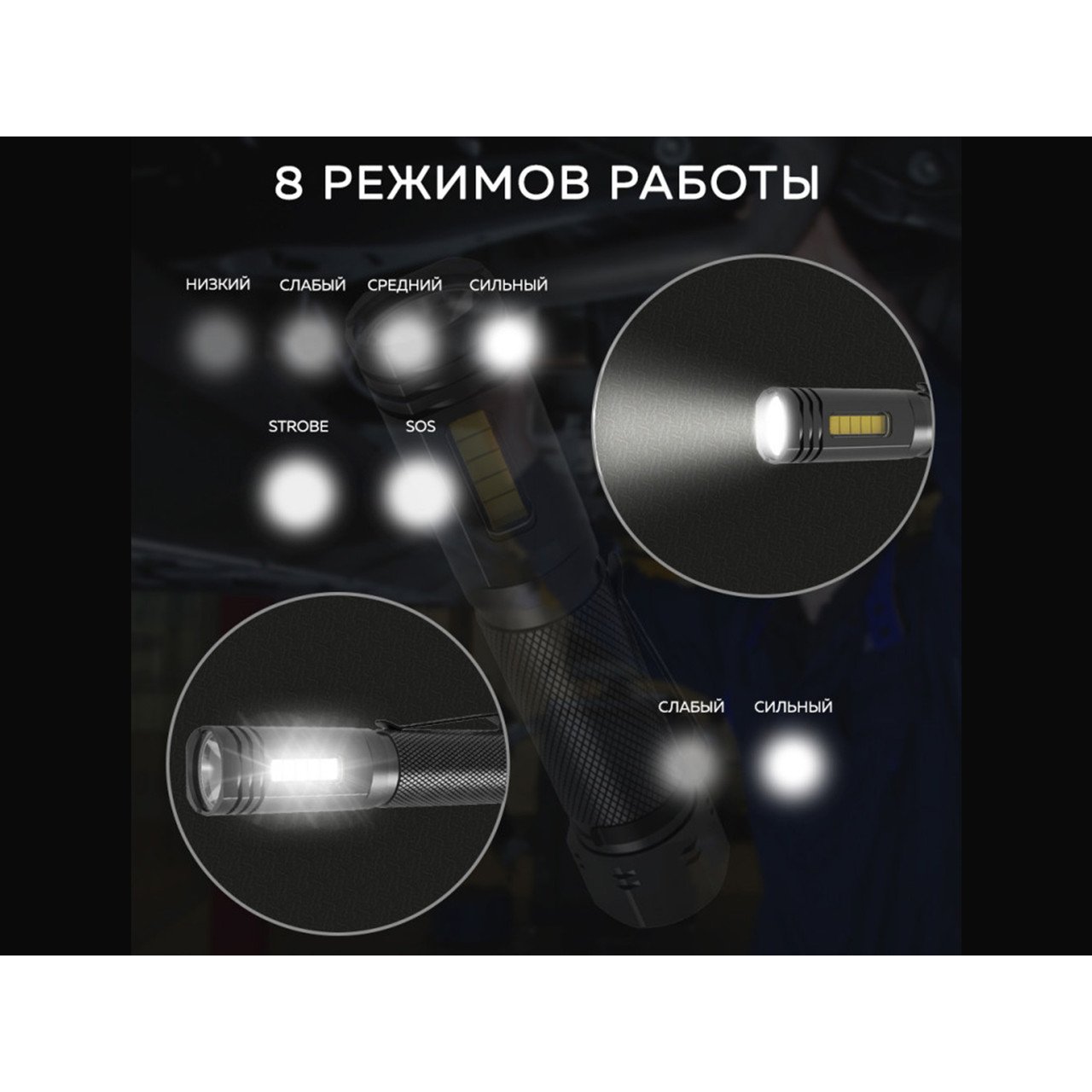 NICRON светодиодный универсальный фонарь WL81 1000LM IP65