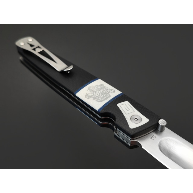 Steelclaw складной нож Саха Тигр сталь D2 satin, рукоять G10 black & white