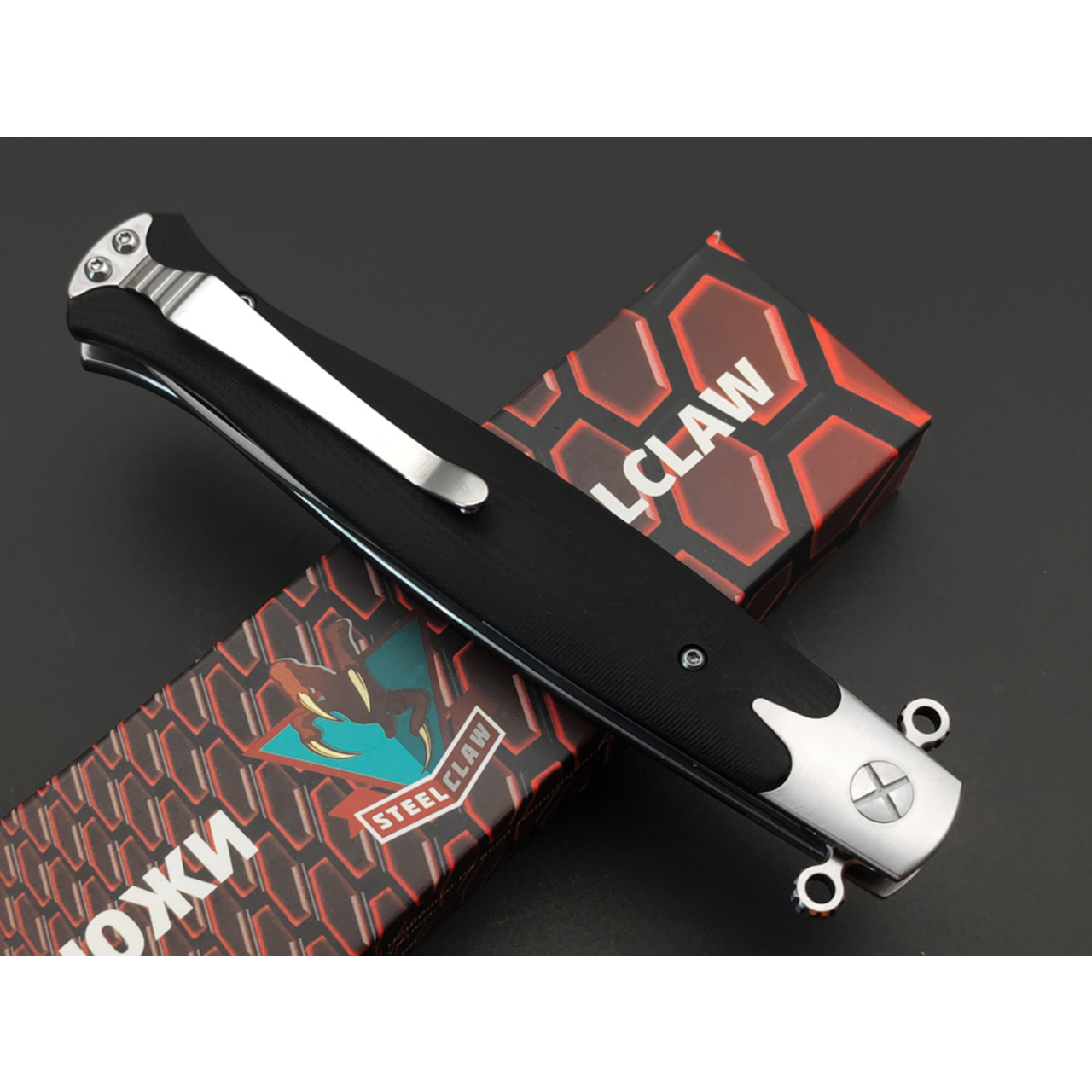 Steelclaw складной нож Командор-01 сталь D2 satin, рукоять G10 black