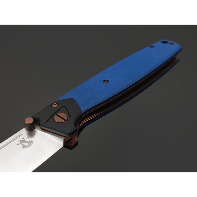 Steelclaw складной нож Вал Лимитка сталь VG-10 satin, рукоять Micarta blue, aluminum