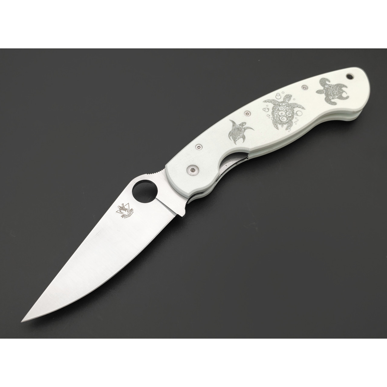 Steelclaw складной нож Боец-3 S-4V Черепахи сталь VG-10 satin, рукоять G10 white