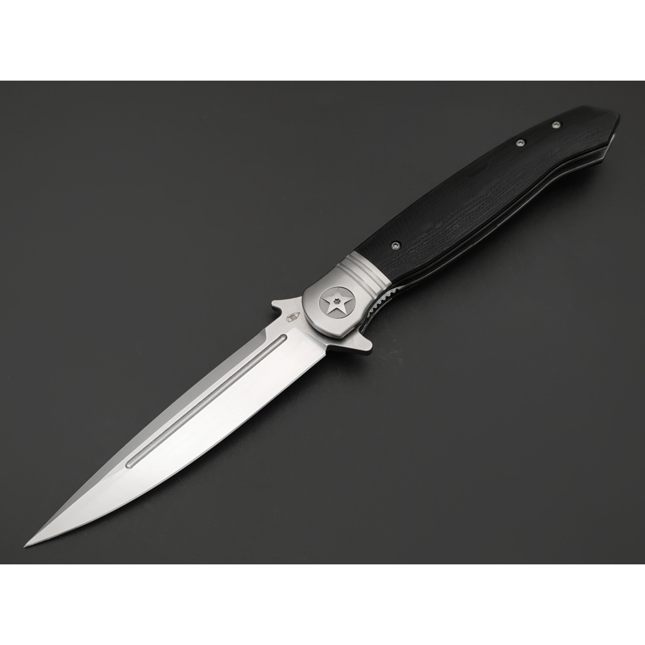 Reptilian складной нож НКВД-01-2 сталь D2 satin, рукоять G10 black