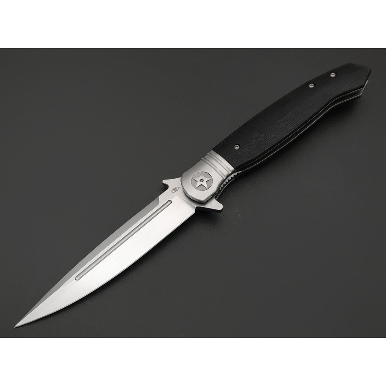 Reptilian складной нож НКВД-01-2 сталь D2 satin, рукоять G10 black