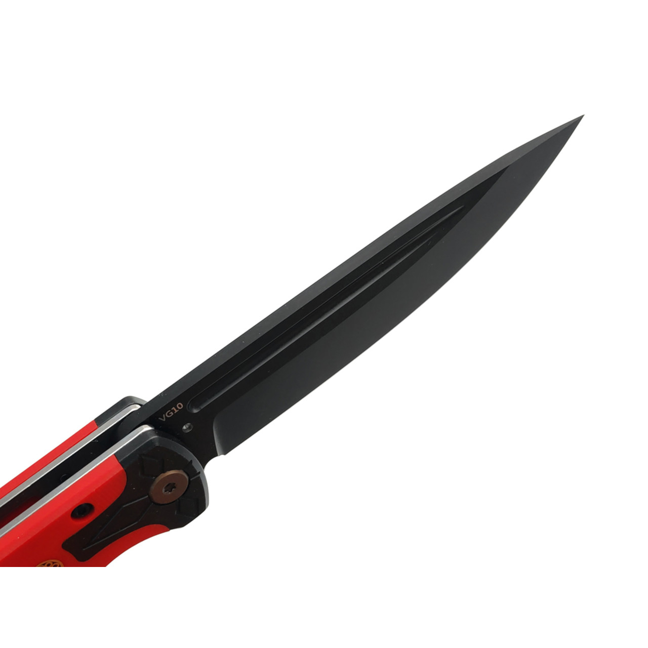 Steelclaw складной нож Хорс-02B сталь VG-10 black, рукоять G10 red