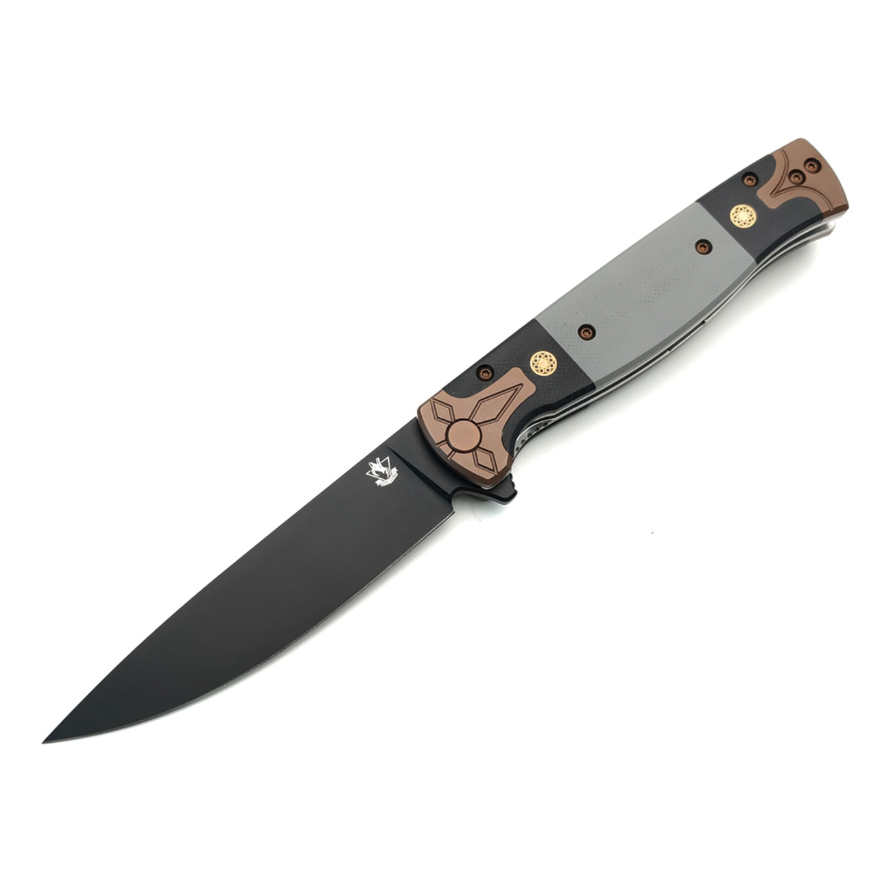 Steelclaw складной нож Хорс-03S сталь VG-10 black, рукоять G10 black & grey