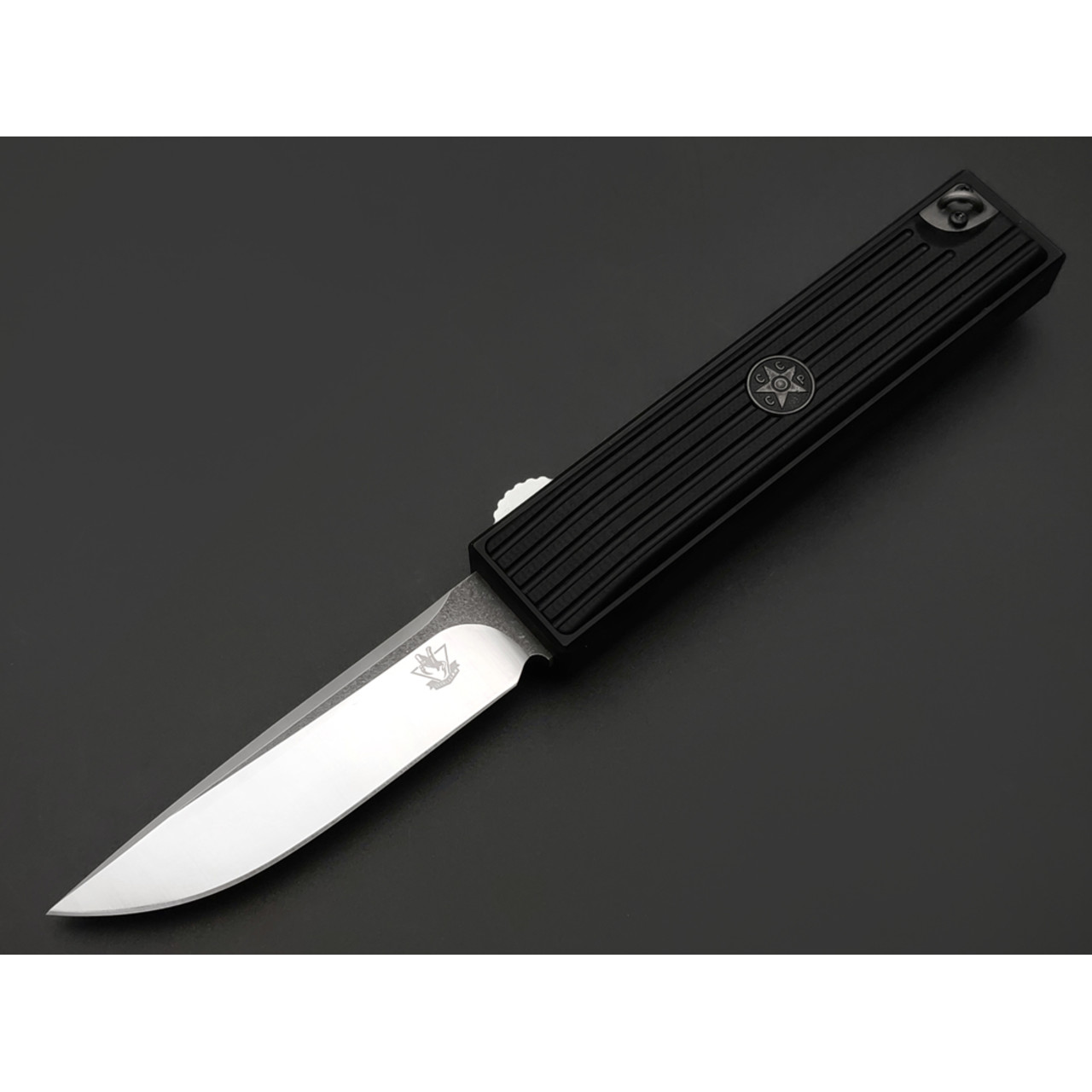 Steelclaw фронтальный нож ТТ-3 сталь D2 satin, рукоять Aluminum, G10