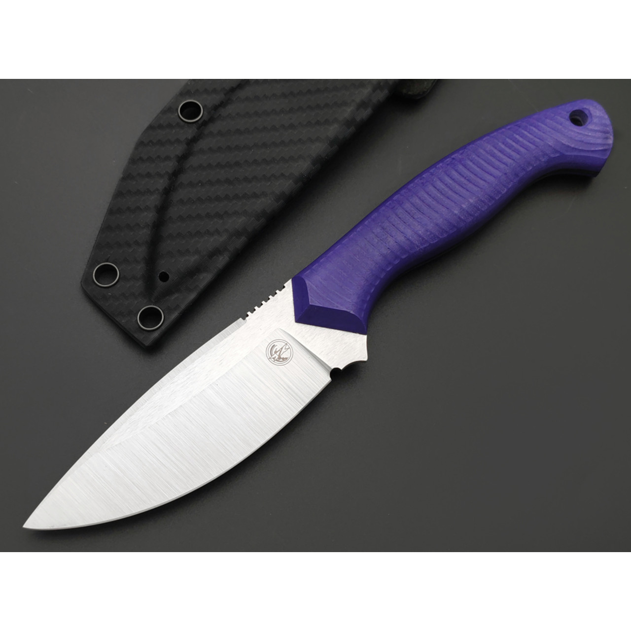 7 ножей нож Пиранья гибрид сталь N690 satin, рукоять G10 purple & black