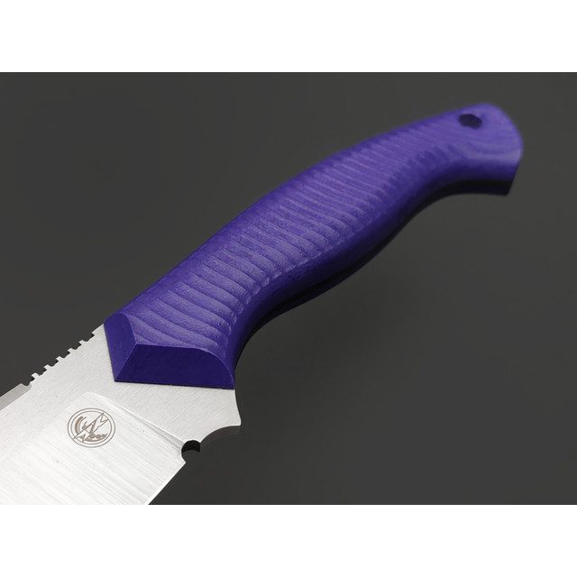 7 ножей нож Пиранья гибрид сталь N690 satin, рукоять G10 purple & black