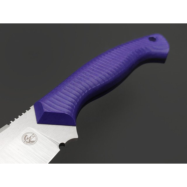 7 ножей нож Пиранья гибрид сталь N690 satin, рукоять G10 purple & black