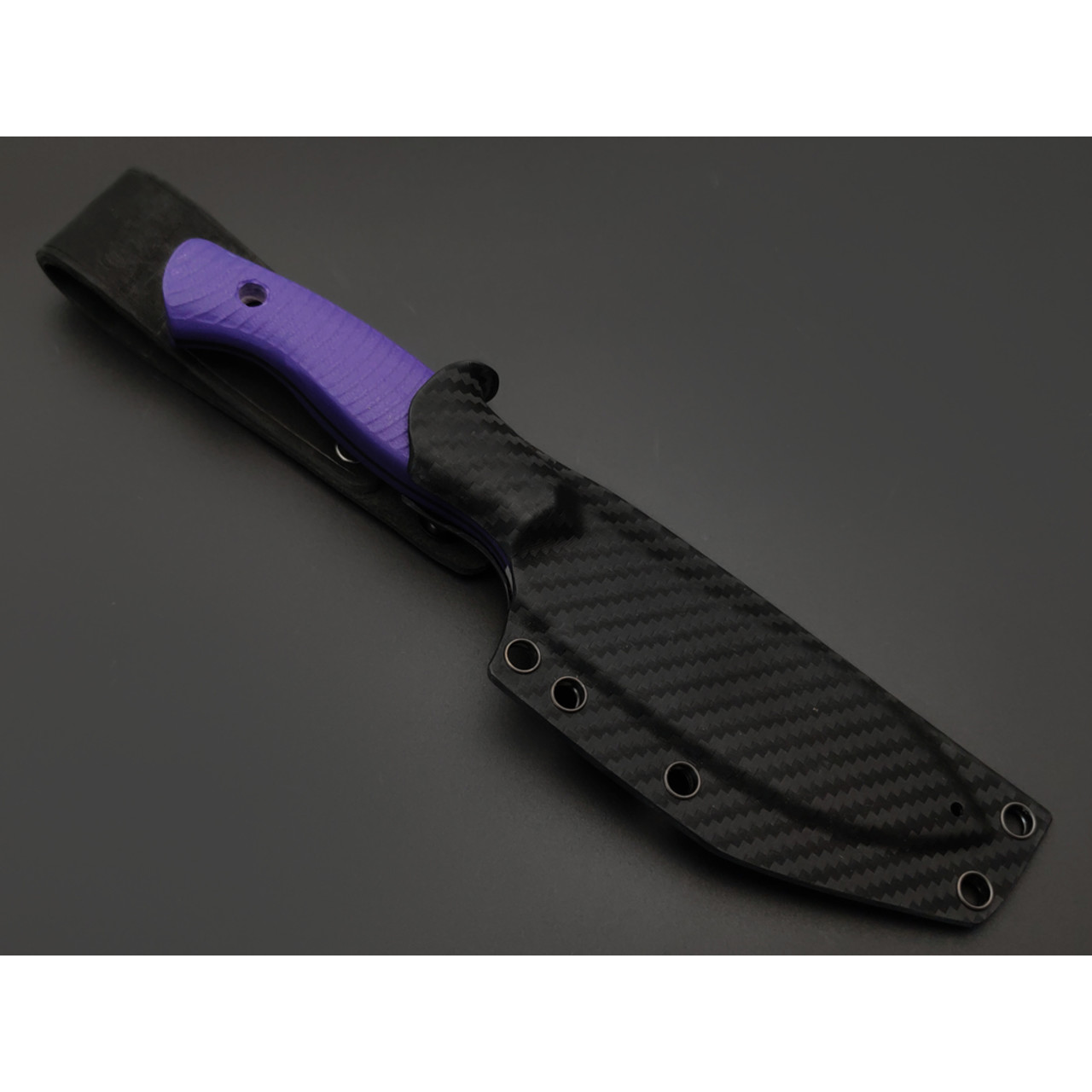 7 ножей нож Нессмук гибрид сталь VG-10 satin, спуски конвекс, рукоять G10 purple & black
