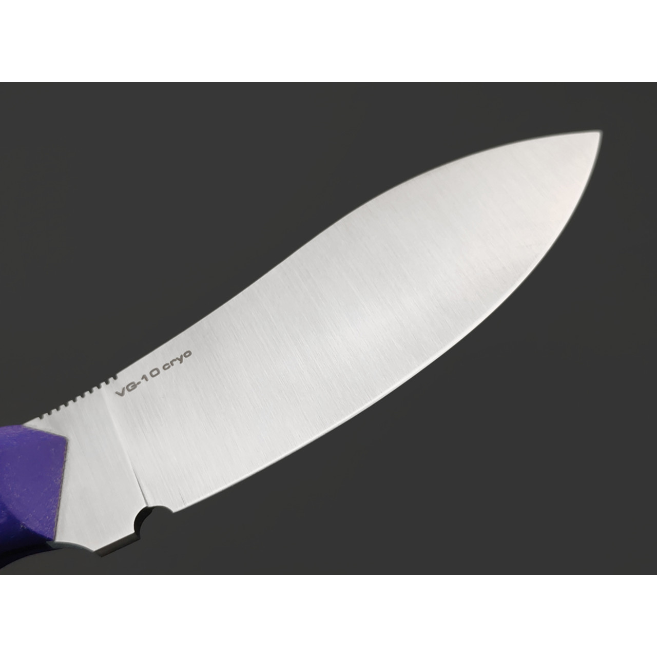 7 ножей нож Нессмук гибрид сталь VG-10 satin, спуски конвекс, рукоять G10 purple & black