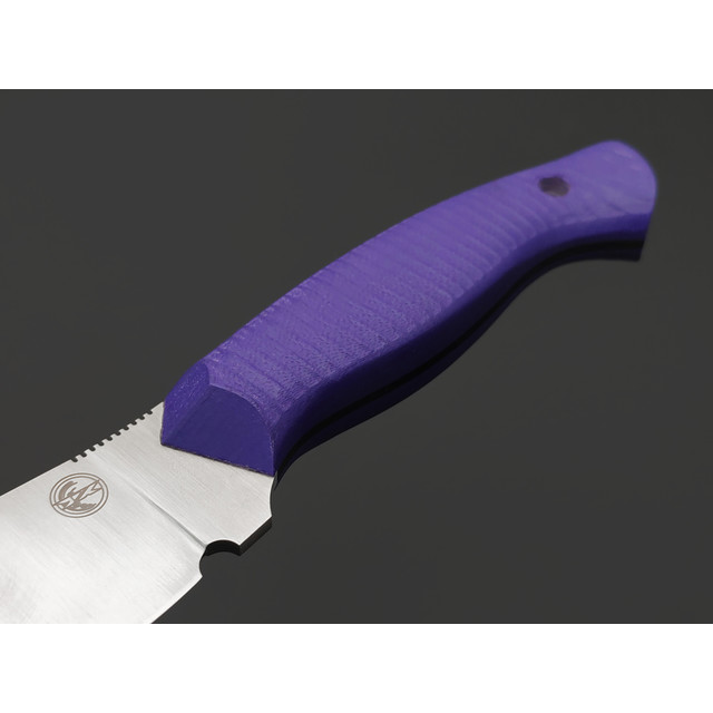 7 ножей нож Нессмук гибрид сталь VG-10 satin, спуски конвекс, рукоять G10 purple & black
