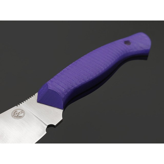7 ножей нож Нессмук гибрид сталь VG-10 satin, спуски конвекс, рукоять G10 purple & black