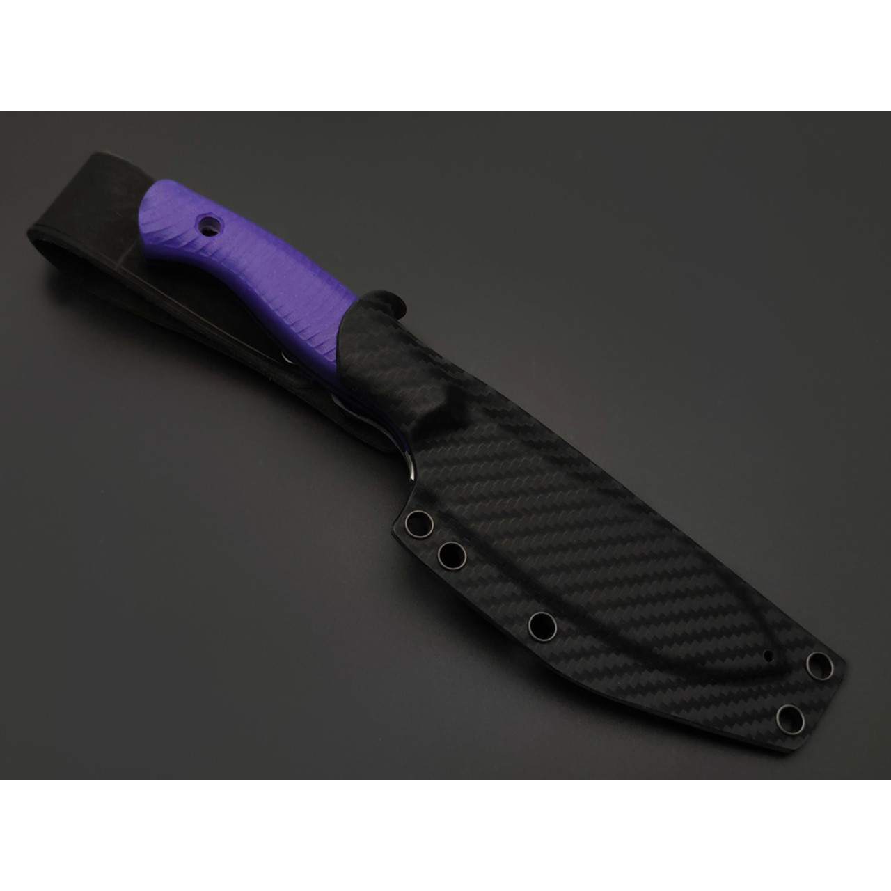 7 ножей нож Нессмук гибрид сталь Aus-10Co satin, спуски конвекс, рукоять G10 purple & black