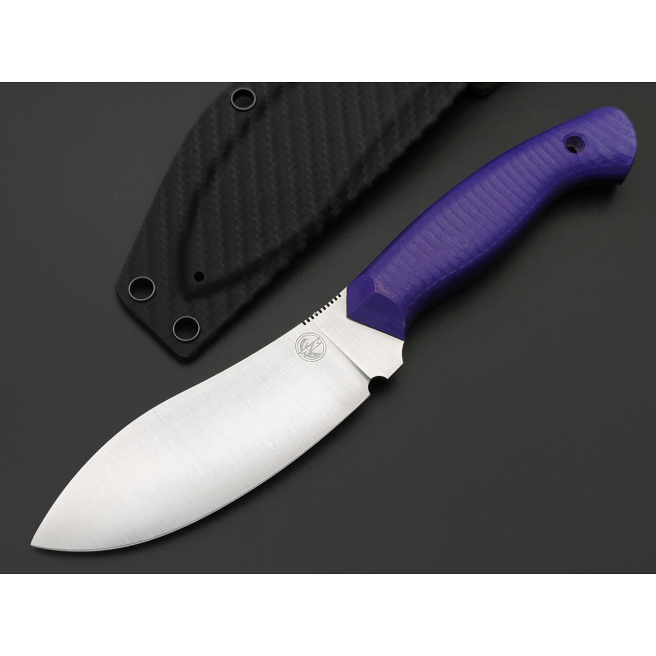 7 ножей нож Нессмук гибрид сталь Aus-10Co satin, спуски конвекс, рукоять G10 purple & black