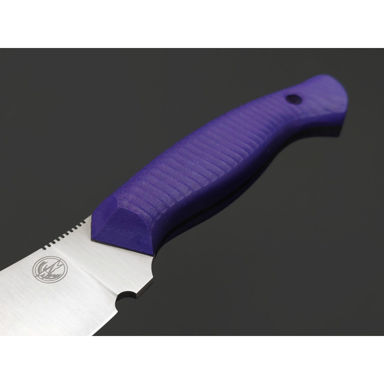 7 ножей нож Нессмук гибрид сталь Aus-10Co satin, спуски конвекс, рукоять G10 purple & black