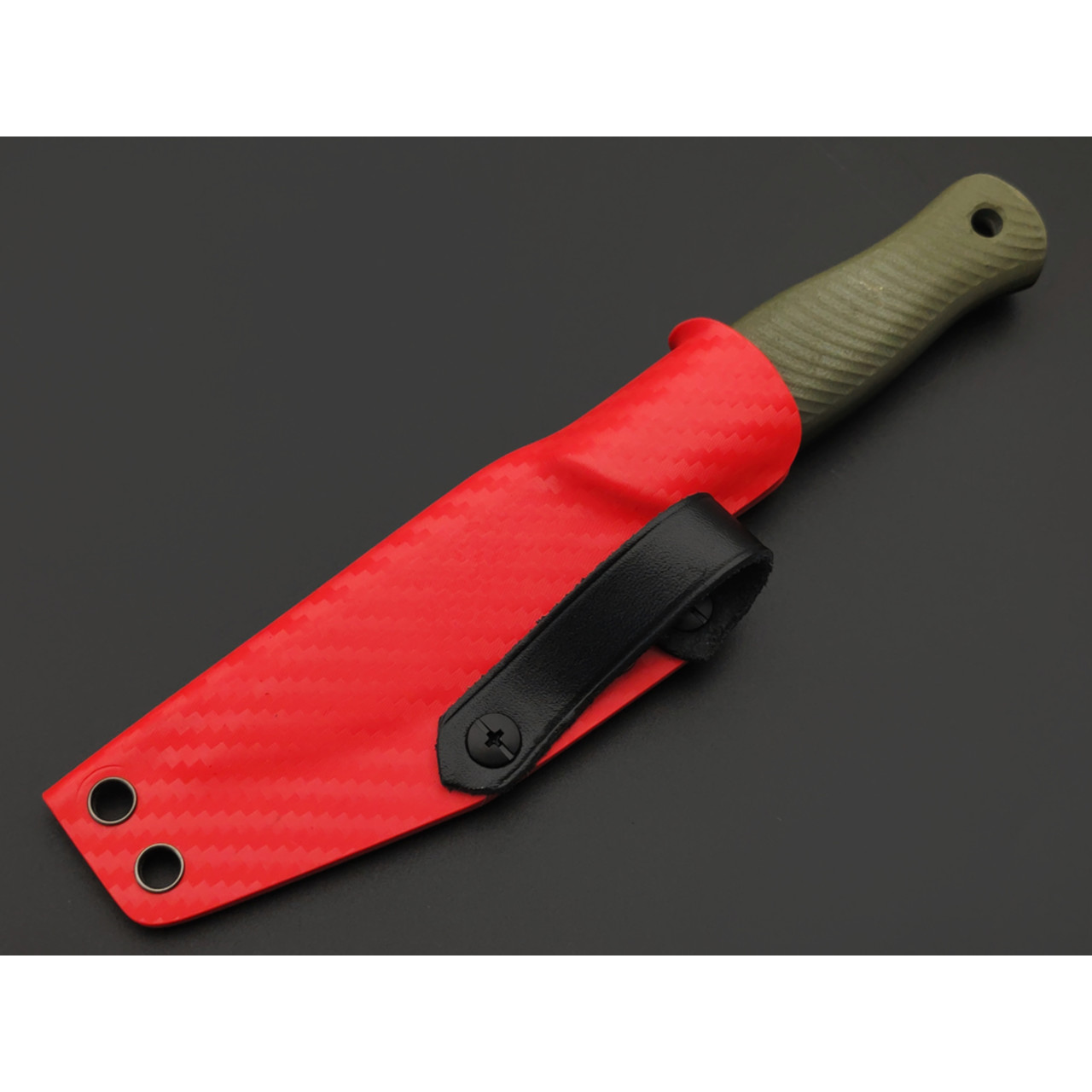 7 ножей нож Колибри гибрид сталь PGK satin, спуски конвекс, рукоять G10 olive & black