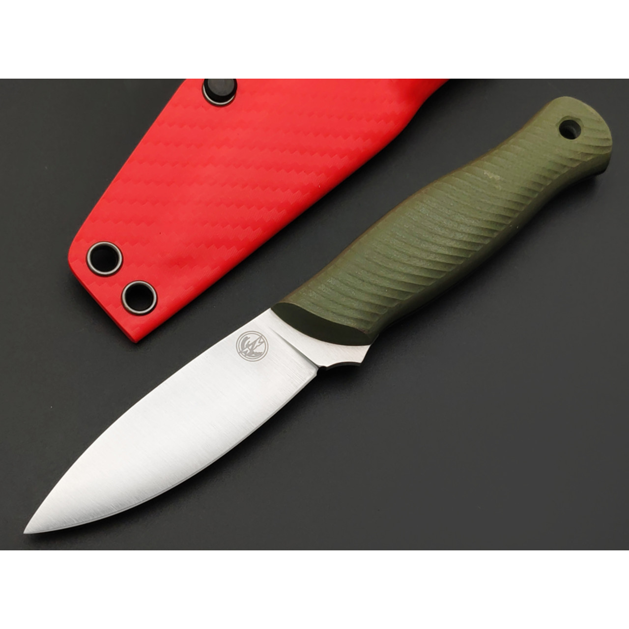 7 ножей нож Колибри гибрид сталь PGK satin, спуски конвекс, рукоять G10 olive & black