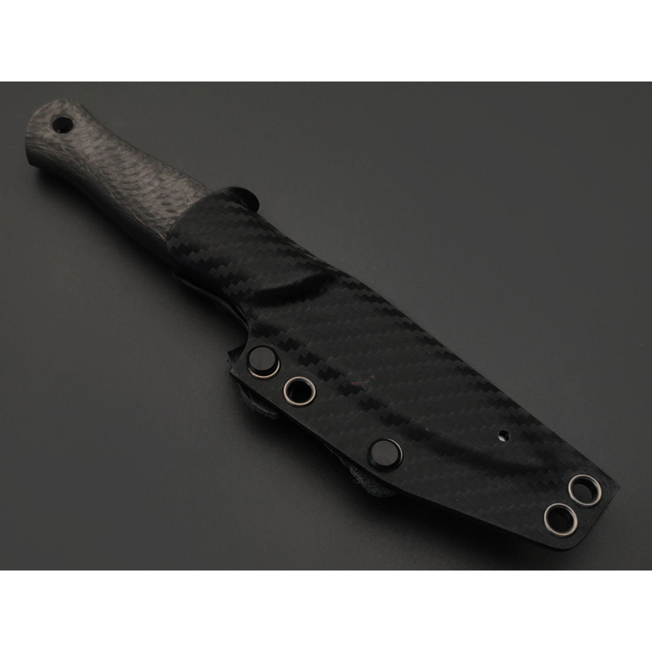 7 ножей нож Колибри гибрид сталь Elmax satin, рукоять Carbon fiber, ножны Kydex black