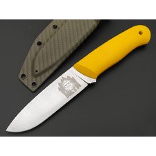 7 ножей нож Йети гибрид сталь Aus-10Co satin, спуски конвекс, рукоять G10 yellow & black