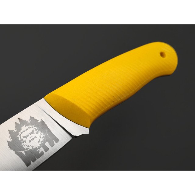 7 ножей нож Йети гибрид сталь Aus-10Co satin, спуски конвекс, рукоять G10 yellow & black