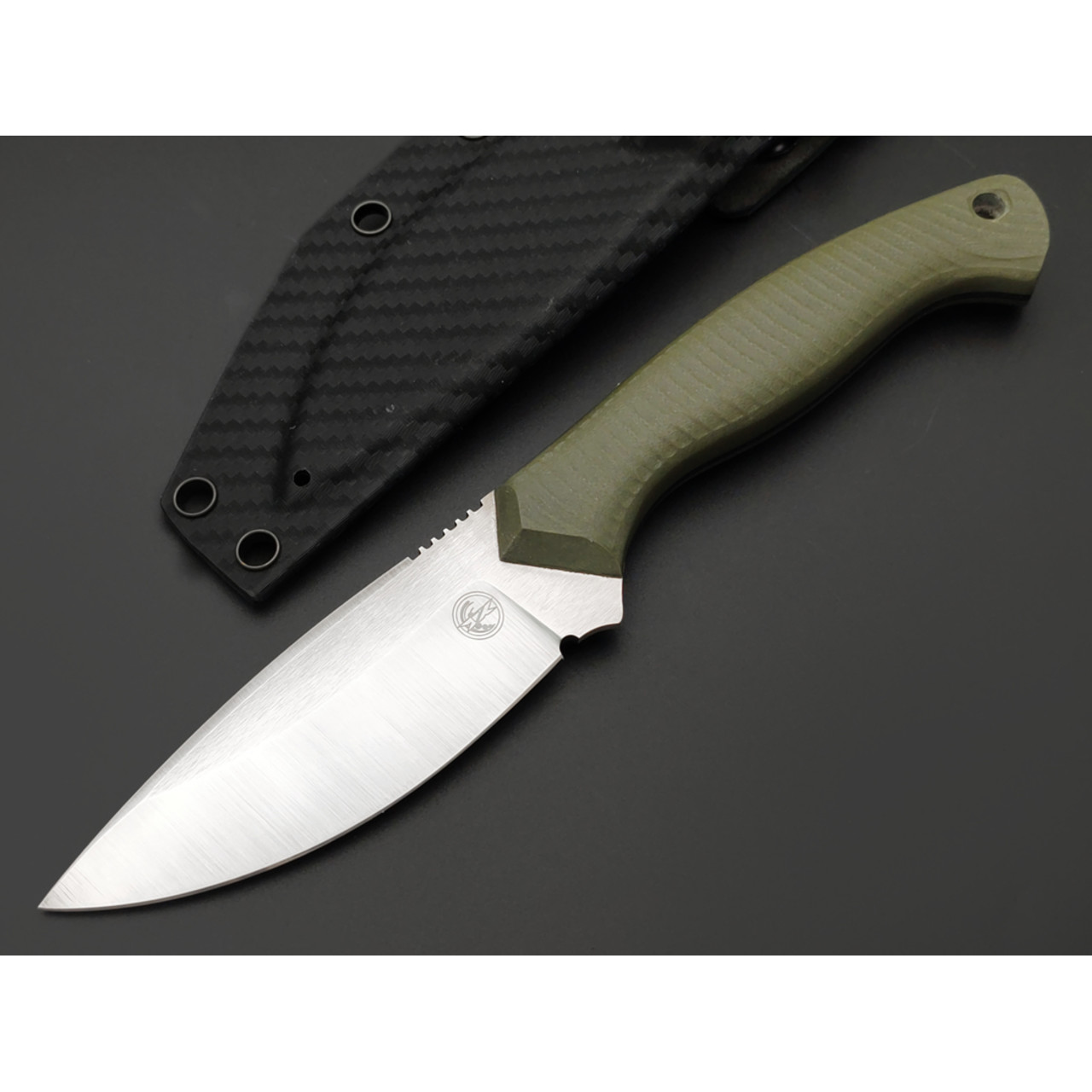 7 ножей нож Пиранья гибрид сталь Aus-10 satin, рукоять G10 olive & black