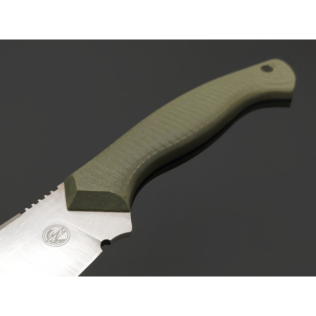 7 ножей нож Пиранья гибрид сталь Aus-10 satin, рукоять G10 olive & black