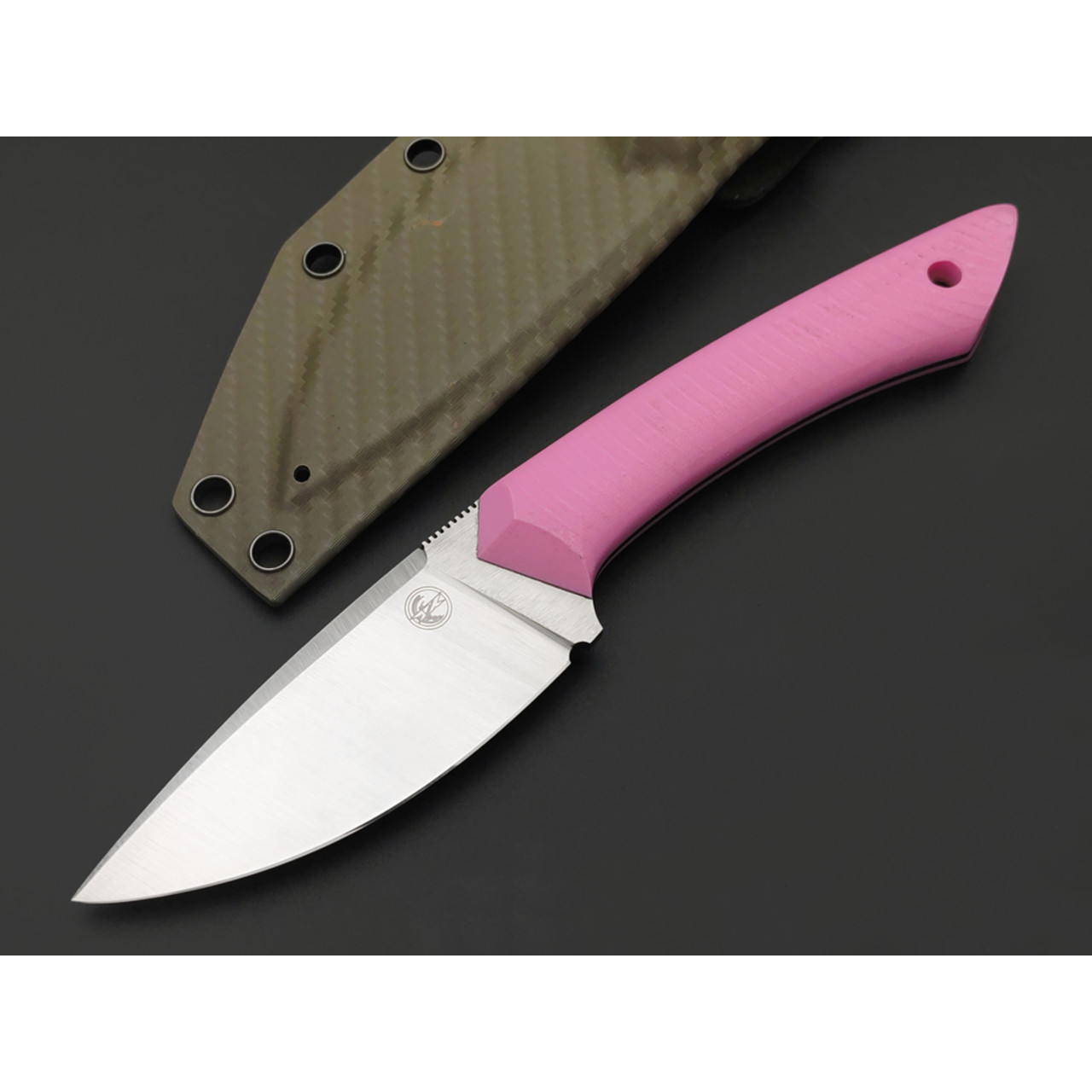 7 ножей нож Джек малый гибрид сталь PGK satin, рукоять G10 pink & black