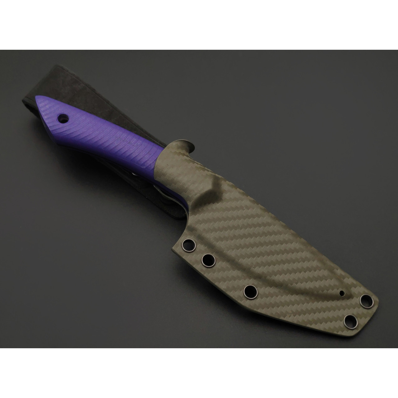 7 ножей нож Джек малый гибрид сталь Aus-10Co satin, рукоять G10 purple & black