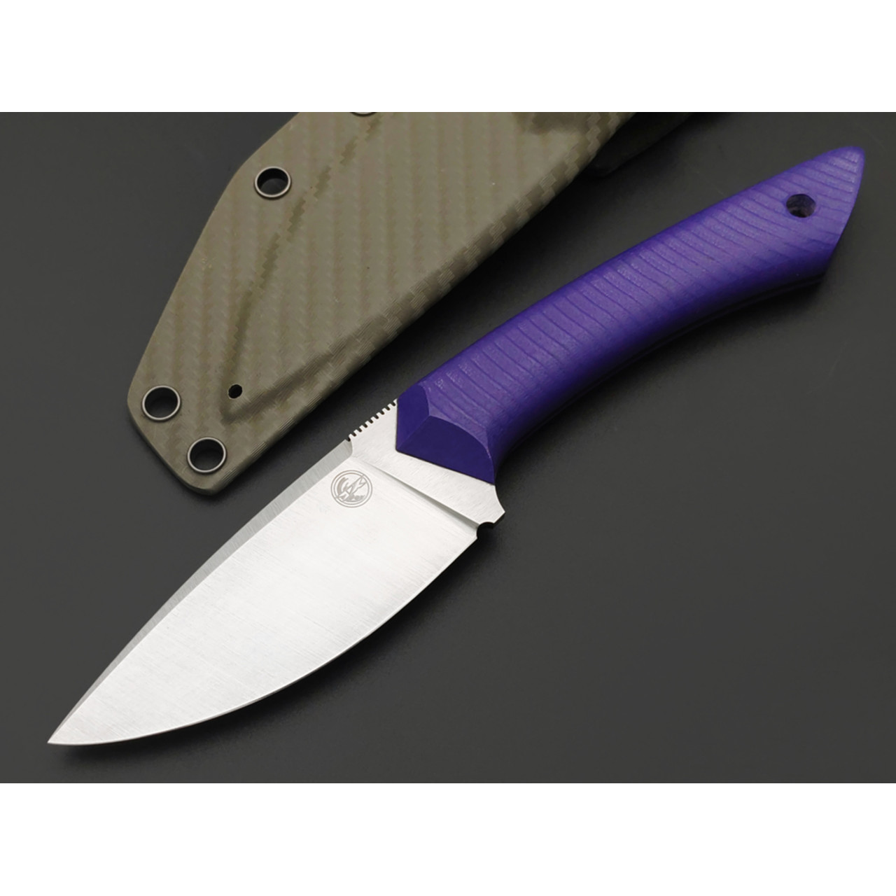 7 ножей нож Джек малый гибрид сталь Aus-10Co satin, рукоять G10 purple & black