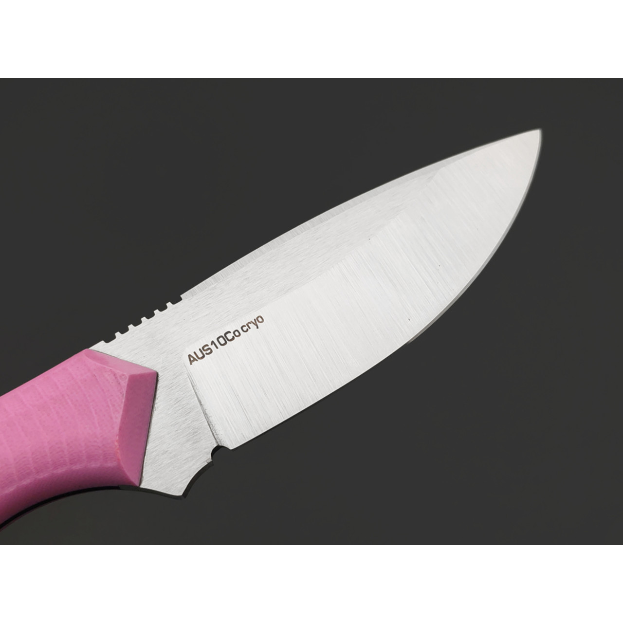 7 ножей нож Пиранья гибрид сталь Aus-10 satin, рукоять G10 pink & black
