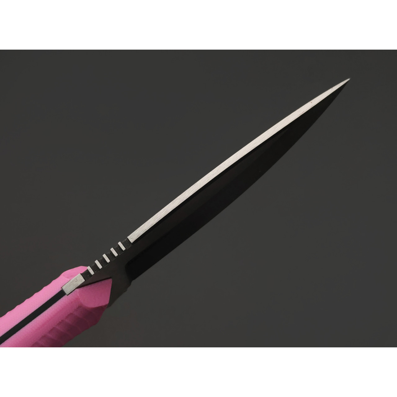 7 ножей нож Пиранья гибрид сталь Aus-10 satin, рукоять G10 pink & black