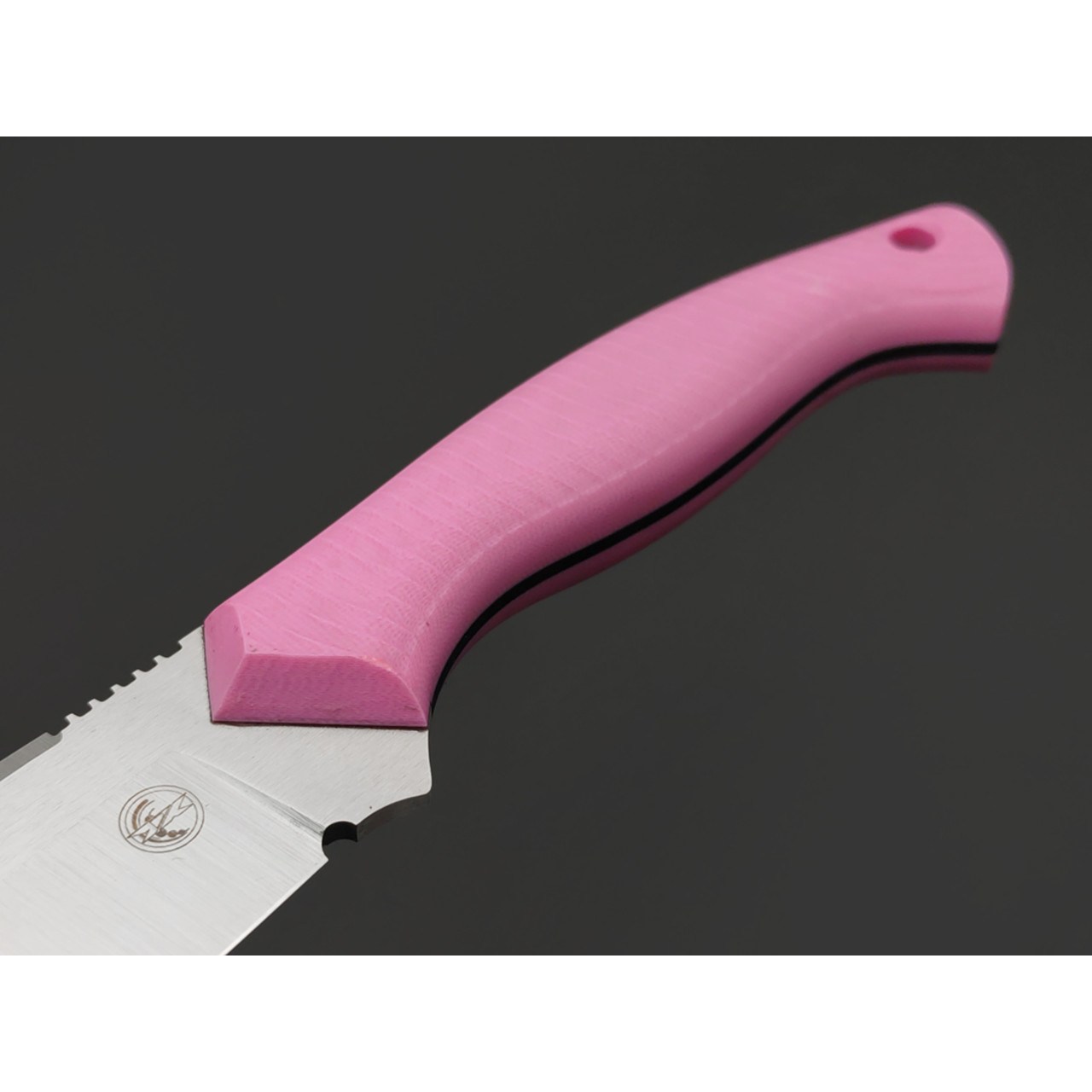 7 ножей нож Пиранья гибрид сталь Aus-10 satin, рукоять G10 pink & black
