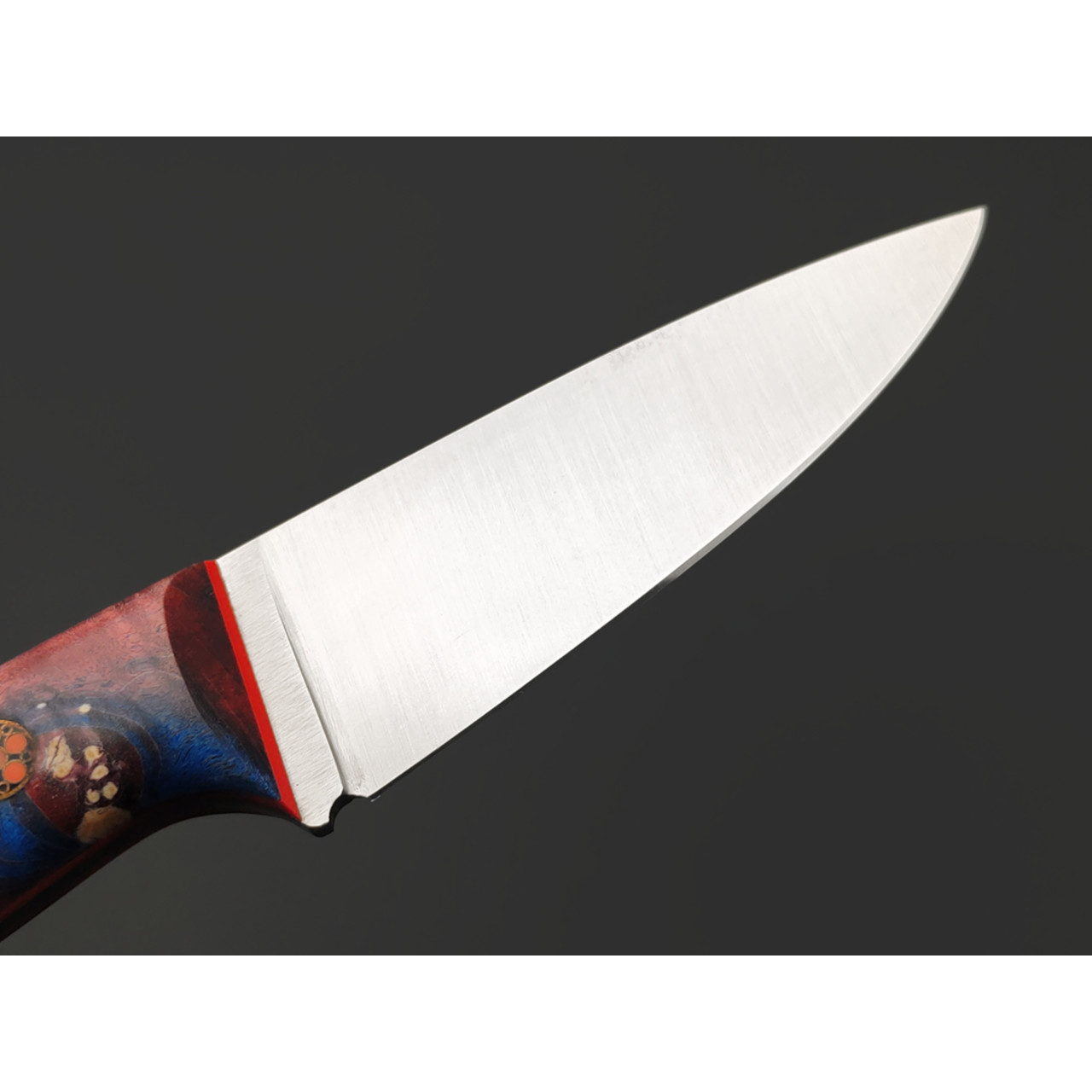 7 ножей нож Компаньон сталь N690 satin, рукоять стаб. Кап клёна, G10 red, мозаичный пин