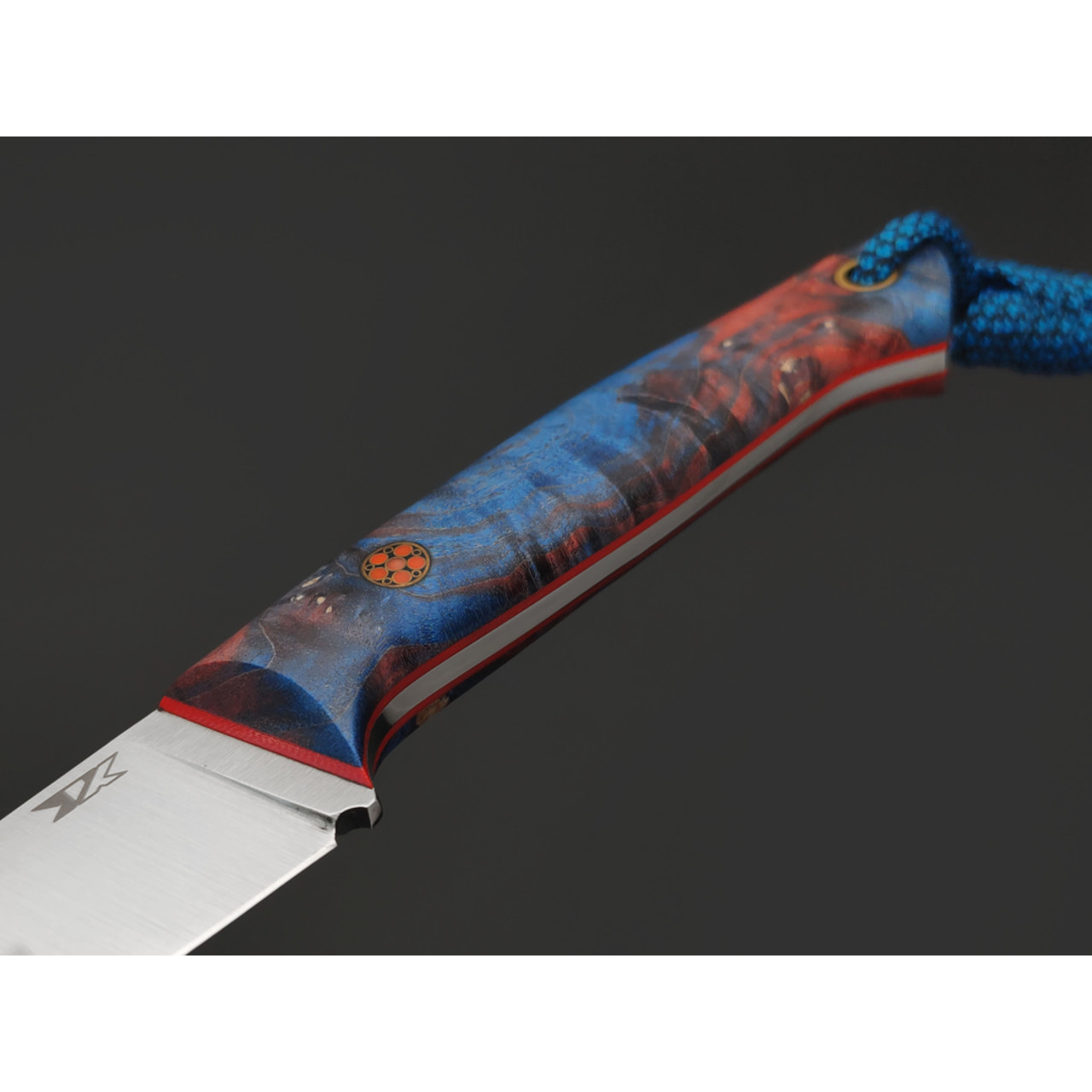 7 ножей нож Компаньон сталь N690 satin, рукоять стаб. Кап клёна, G10 red, мозаичный пин