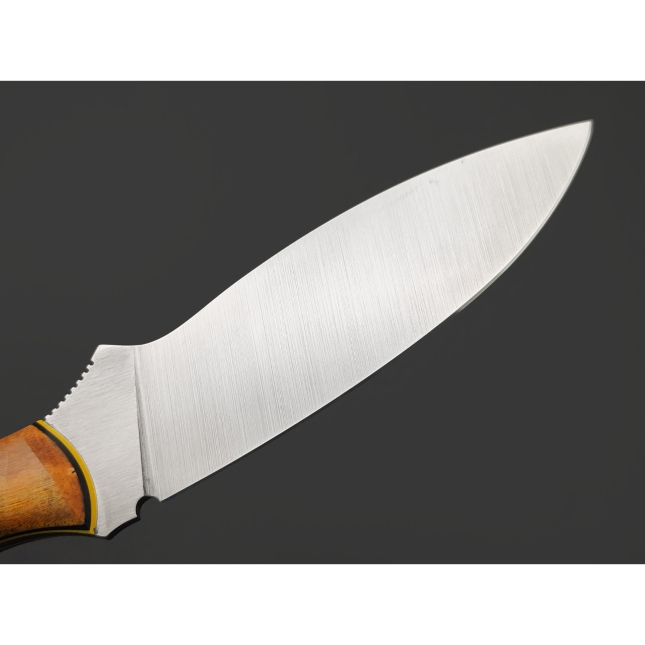 7 ножей нож Канадец сталь PGK satin, рукоять стаб. Кап клёна, G10 yellow & black, мозаичный пин